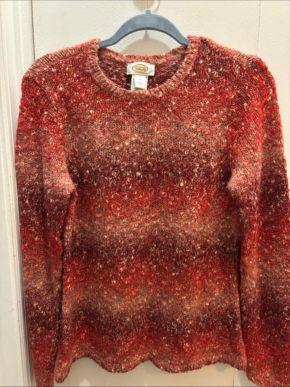 Talbots Red Speckled Crewneck Sweater